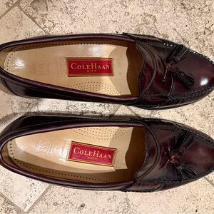 Cole Haan Men's Dark Red Tassel Loafers